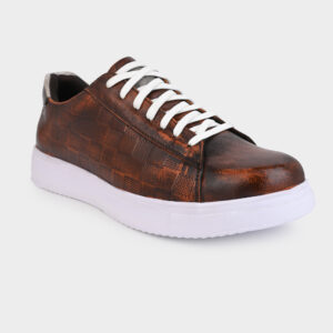Sporty Lace-up Sneakers for Men Dirty Tan
