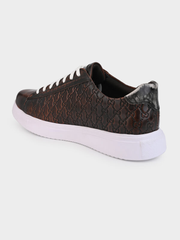 Sporty Lace-up Sneakers for Men Dirty Tan - Image 5