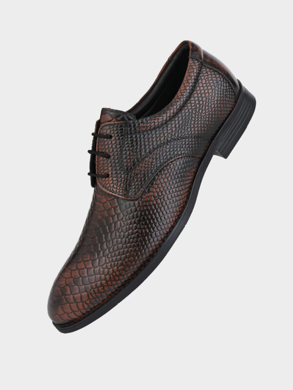 High-quality leather embossed with a snake print design - Image 4
