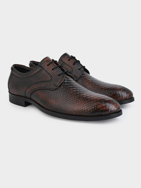 High-quality leather embossed with a snake print design - Image 2