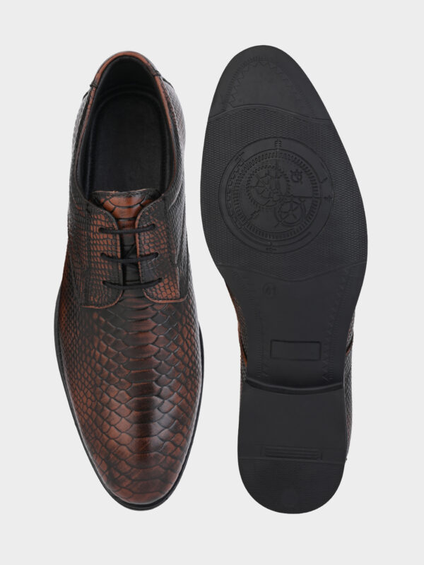 High-quality leather embossed with a snake print design - Image 6