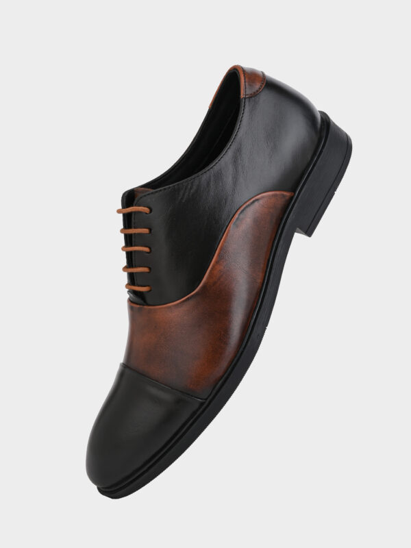 Comfort and Style Combined: Real Leather with TPR Sole (Tan/Black) - Image 4