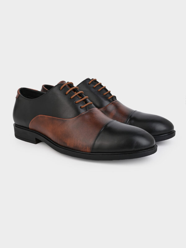 Comfort and Style Combined: Real Leather with TPR Sole (Tan/Black) - Image 2