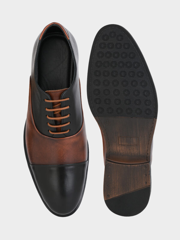 Comfort and Style Combined: Real Leather with TPR Sole (Tan/Black) - Image 6